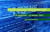 Online Dialogue Nieuwsoverzicht 29 september - 12 oktober  2012