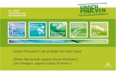 Groen Proeven in de praktijk van AOC-Oost (Peter Siemerink, expert Groen Proeven )