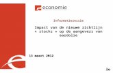 Informatiesessie Impact van de  nieuwe richtlijn  « stocks » op de  aangevers  van  aardolie