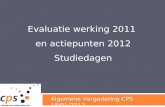 Algemene Vergadering CPS 18/01/2012