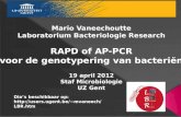 Mario Vaneechoutte Laboratorium Bacteriologie Research RAPD of AP-PCR