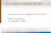 Presentatie NZa-regelgeving Care 2013