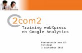 Training webXpress en Google  Analytics