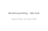 Boekbespreking  – BB-club