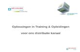 Oplossingen in Training & Opleidingen voor ons distributie kanaal