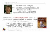 Wouter van Ooijen Mail:  wouter.vanooijen@hvu.nl Sheets en info: voti.nl/hvu/D4ECPT1