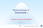 Methodologie & Statistiek  I