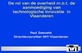 De rol van de overheid m.b.t. de aanmoediging van technologische innovatie  in Vlaanderen
