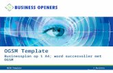 OGSM Template Businessplan op 1 A4; word succesvoller met OGSM