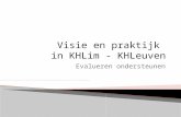 Visie en praktijk  in  KHLim  -  KHLeuven