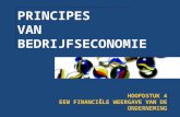 PRINCIPES VAN BEDRIJFSECONOMIE HOOFDSTUK 4 EEN FINANCIËLE WEERGAVE VAN DE ONDERNEMING