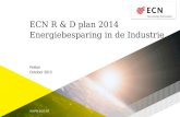 ECN R & D plan 2014 Energiebesparing  in de  Industrie