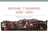 Reünie ‘t  Kempke 1980 -1981