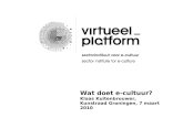 Wat doet e-cultuur?  Klaas Kuitenbrouwer, Kunstraad Groningen, 7 maart 2010