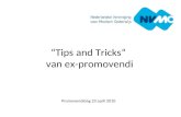 “Tips and Tricks”  van ex-promovendi