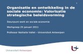 Organisatie en ontwikkeling in de sociale economie: Valorisatie strategische beleidsvorming