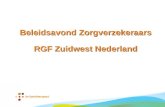 Beleidsavond Zorgverzekeraars RGF  Zuidwest  Nederland