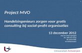 Project MVO H andelsingenieurs  zorgen voor gratis consulting bij  social-profit organisaties