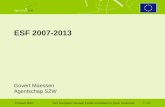 ESF 2007-2013 Govert Maessen Agentschap SZW