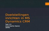 Doelstellingen inrichten in MS Dynamics CRM