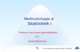 Methodologie & Statistiek  I