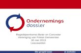 Regiobijeenkomst Beter en Concreter Vereniging van Friese Gemeenten 30 mei 2013 Leeuwarden