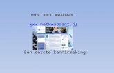 VMBO HET KWADRANT hetkwadrant.nl  Een  eerste kennismaking