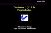 Databases I  (H. 9.3) Tupelcalculus