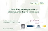 Disability Management – Meerwaarde bij re-integratie