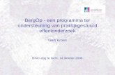 BergOp - een programma ter ondersteuning van praktijkgestuurd effectonderzoek
