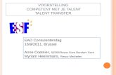 Voorstelling  Competent met je Talent Talent Transfer