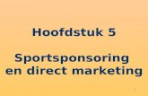 Hoofdstuk 5 Sportsponsoring  en direct marketing