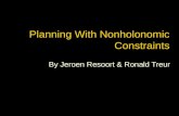 Planning With Nonholonomic Constraints