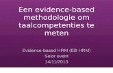 Een  evidence-based  methodologie om  taalcompetenties  te  meten