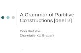 A Grammar of Partitive Constructions [deel 2]
