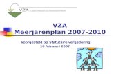 VZA Meerjarenplan 2007-2010