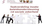 Taakverdeling inzake beleidsondersteuning  i/d sociale  zekerheid ( Gent ,  maart  2011)