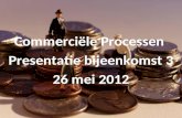 Commerciële Processen  Presentatie bijeenkomst 3 26 mei 2012