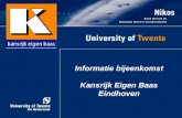 Informatie bijeenkomst Kansrijk Eigen Baas Eindhoven