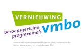 Presentatie  regiobijeenkomsten vernieuwing examens vmbo Henny Roosenburg, secretaris bestuur SPV