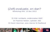 (Zelf)-evaluatie, en dan? Workshop NIV, 13 dec 2012