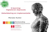 E-learning  Signaleren depressie Ontwikkeling en implementatie