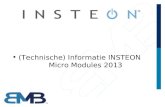 (Technische) Informatie INSTEON      Micro Modules 2013