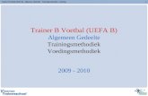 Trainer B Voetbal (UEFA B) Algemeen Gedeelte Trainingsmethodiek Voedingsmethodiek