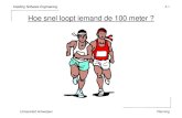 Hoe snel loopt iemand de 100 meter ?