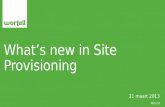 What’s new in Site Provisioning