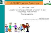 11 oktober 2010 Leader-overleg omtrent kruiden in de Vlaamse Ardennen Oudenaarde Roeland Cappon