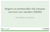 Regels en protocollen bij nieuwe vormen van  werken (HNW)