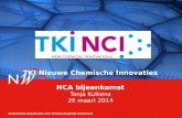 TKI  Nieuwe Chemische Innovaties HCA  bijeenkomst Tanja Kulkens 26  maart  2014