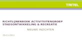 Richtlijnenboek ACTIVITEITENGROEP stadsontwikkeling & recreatie